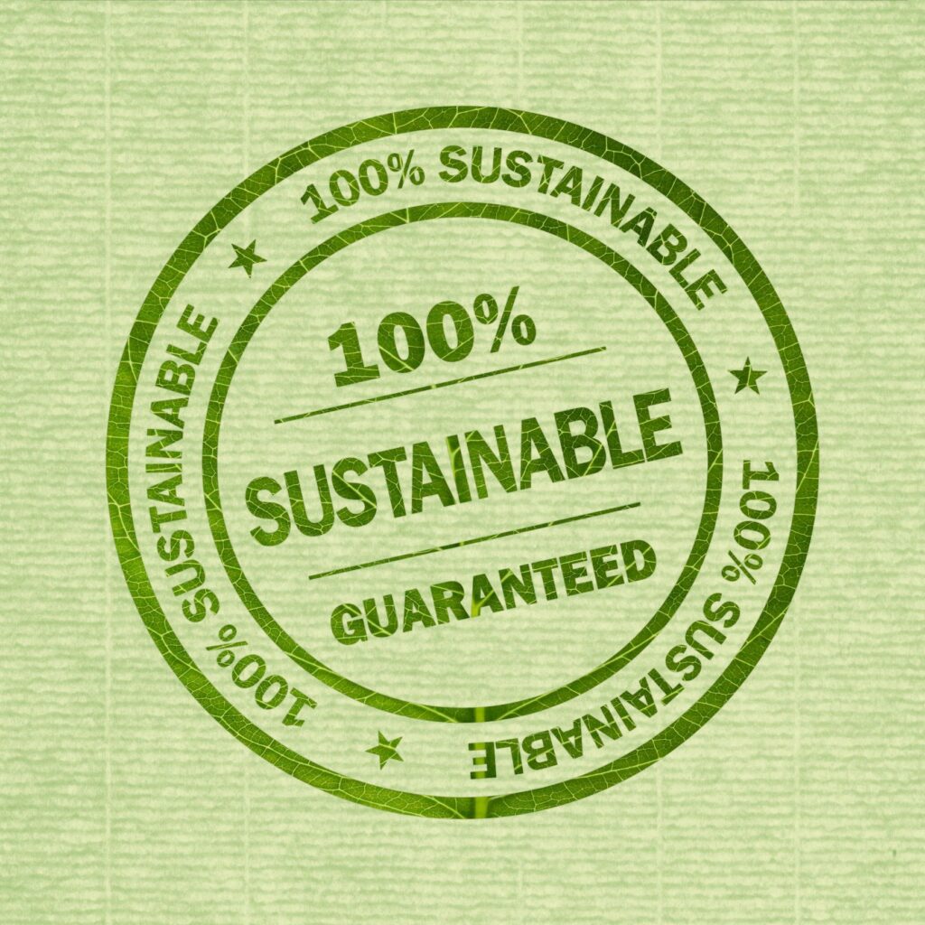 100% Sustainable Product badge 